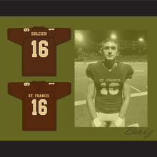 Load image into Gallery viewer, Greg Dulcich 16 Saint Francis High School Golden Knights Brown Football Jersey 2