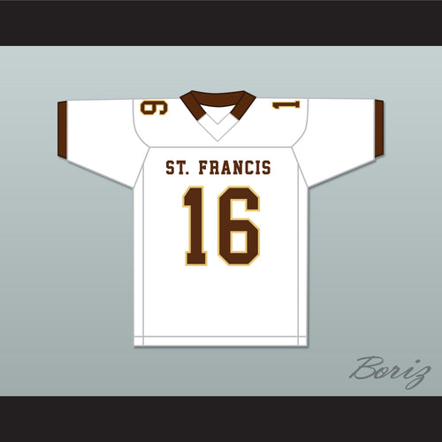 Greg Dulcich 16 Saint Francis High School Golden Knights White Football Jersey 1