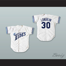 Load image into Gallery viewer, Gregg Langbehn 30 Norfolk Tides White Button Down Baseball Jersey