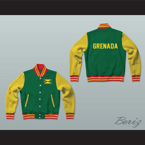 Grenada Varsity Letterman Jacket-Style Sweatshirt