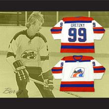 Load image into Gallery viewer, Wayne Gretzky 99 Indianapolis Racers White Hockey Jersey