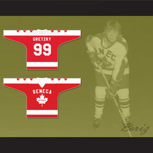 Load image into Gallery viewer, Wayne Gretzky 99 Seneca Nationals Hockey Jersey Metro Junior B Hockey League Red