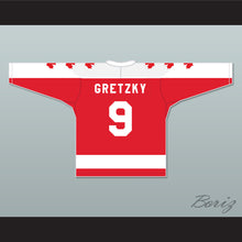 Load image into Gallery viewer, Wayne Gretzky 9 Seneca Nationals Hockey Jersey Metro Junior B Hockey League Red
