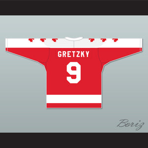 Wayne Gretzky 9 Seneca Nationals Hockey Jersey Metro Junior B Hockey League Red