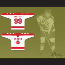 Load image into Gallery viewer, Wayne Gretzky 99 Seneca Nationals Hockey Jersey Metro Junior B Hockey League White