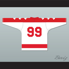 Load image into Gallery viewer, Wayne Gretzky 99 Seneca Nationals Hockey Jersey Metro Junior B Hockey League NN White