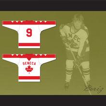 Load image into Gallery viewer, Wayne Gretzky 9 Seneca Nationals Hockey Jersey Metro Junior B Hockey League NN White