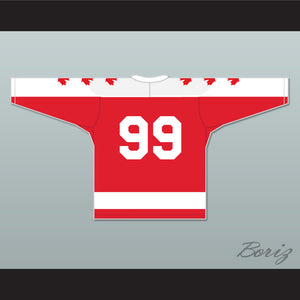 Wayne Gretzky 99 Vaughan Nationals Hockey Jersey Metro Junior B Hockey League NN Red