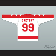 Load image into Gallery viewer, Wayne Gretzky 99 Vaughan Nationals Hockey Jersey Metro Junior B Hockey League White