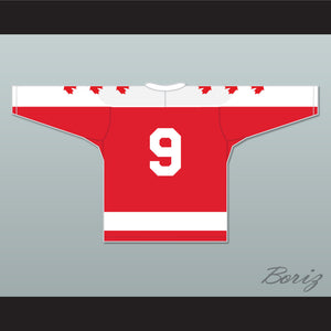 Wayne Gretzky 9 Vaughan Nationals Hockey Jersey Metro Junior B Hockey League NN Red