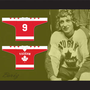 Wayne Gretzky 9 Vaughan Nationals Hockey Jersey Metro Junior B Hockey League NN Red