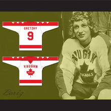 Load image into Gallery viewer, Wayne Gretzky 9 Vaughan Nationals Hockey Jersey Metro Junior B Hockey League White