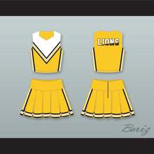 Load image into Gallery viewer, Grove High School Lions Yellow, Black and White Cheerleader Uniform