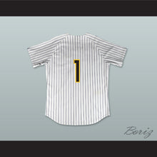 Load image into Gallery viewer, Gus Cantrell 1 Buzz White Pinstriped Baseball Jersey Major League: Back to the Minors