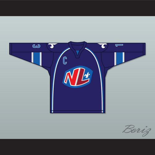 Guy Lambert 13 Le National de Quebec Home Hockey Jersey- Lance et compte (He Shoots, He Scores)