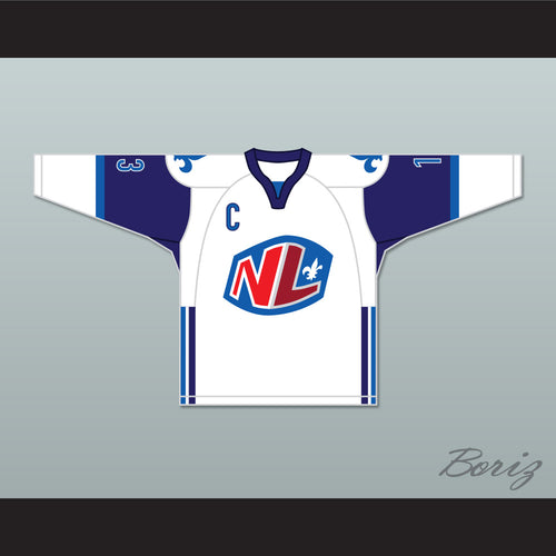 Guy Lambert 13 Le National de Quebec Away Hockey Jersey- Lance et compte (He Shoots, He Scores)
