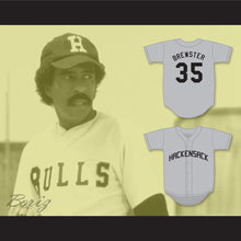 Load image into Gallery viewer, Monty Brewster 35 Hackensack Bulls Gray Baseball Jersey Brewster&#39;s Millions