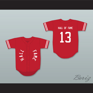 Hall of Fame 13 Red Baseball Jersey