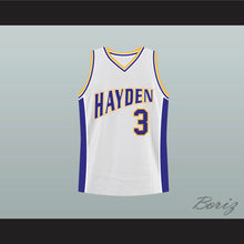 Load image into Gallery viewer, Mark Gold 3 Hayden Warriors High School Basketball Jersey