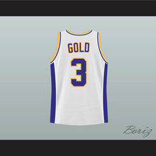 Load image into Gallery viewer, Mark Gold 3 Hayden Warriors High School Basketball Jersey