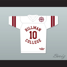 Load image into Gallery viewer, Ronald 'Ron' Johnson 10 Hillman College White Football Jersey with Theater Patch A Different World
