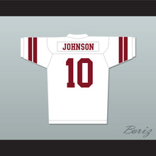 Load image into Gallery viewer, Ronald 'Ron' Johnson 10 Hillman College White Football Jersey with Eagle Patch A Different World