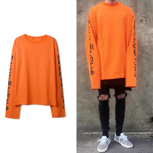 HIP HOP T-Shirt Men Fashion 2019 Autumn New Long Sleeve O-neck T shirt Top Tees Punk Tshirt Clothes