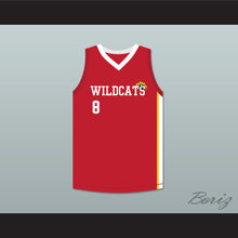 Load image into Gallery viewer, Chad Danforth 8 East High School Wildcats Red Basketball Jersey HSM3