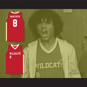 Chad Danforth 8 East High School Wildcats Red Basketball Jersey HSM3