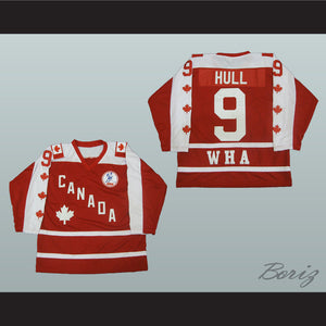 Bobby Hull 9 WHA Canada Hockey Jersey