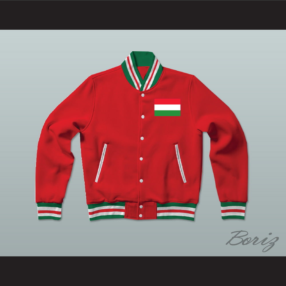 Hungary Varsity Letterman Jacket-Style Sweatshirt