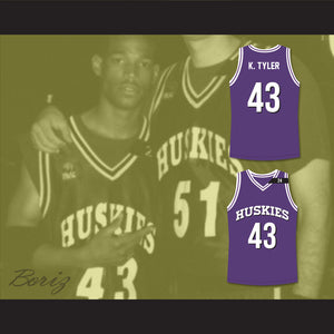 Marlon Wayans Kenny Tyler 43 Huskies Purple Basketball Jersey The 6th Man Tribute