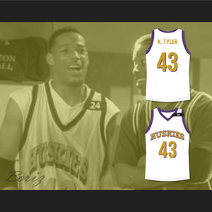 Marlon Wayans Kenny Tyler 43 Huskies White Basketball Jersey The 6th Man Tribute