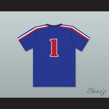 Load image into Gallery viewer, Coach Charley Pegler 1 Hackensack Bulls Blue Baseball Jersey Brewster&#39;s Millions