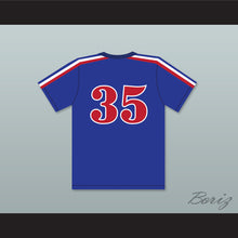 Load image into Gallery viewer, Monty Brewster 35 Hackensack Bulls Blue Baseball Jersey Brewster&#39;s Millions