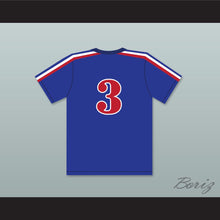 Load image into Gallery viewer, Spike Nolan 3 Hackensack Bulls Blue Baseball Jersey Brewster&#39;s Millions