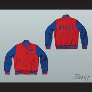 Haiti Varsity Letterman Jacket-Style Sweatshirt