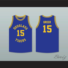 Load image into Gallery viewer, Hal Greer 15 Frederick Douglass Junior and Senior High School Tigers Blue Basketball Jersey 2