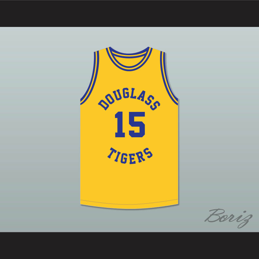 Hal Greer 15 Frederick Douglass Junior and Senior High School Tigers Yellow Gold Basketball Jersey 2