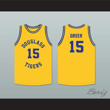 Load image into Gallery viewer, Hal Greer 15 Frederick Douglass Junior and Senior High School Tigers Yellow Gold Basketball Jersey 2