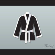 Load image into Gallery viewer, Clubber Lang World Heavyweight Champ Black Satin Half Boxing Robe