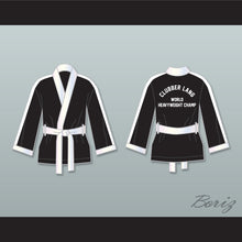Load image into Gallery viewer, Clubber Lang World Heavyweight Champ Black Satin Half Boxing Robe