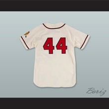 Load image into Gallery viewer, Hank Aaron 44 Milwaukee Braves Zip Up White Baseball Jersey