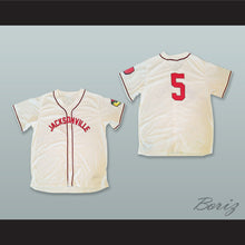 Load image into Gallery viewer, Hank Aaron 5 Jacksonville Braves White Baseball Jersey