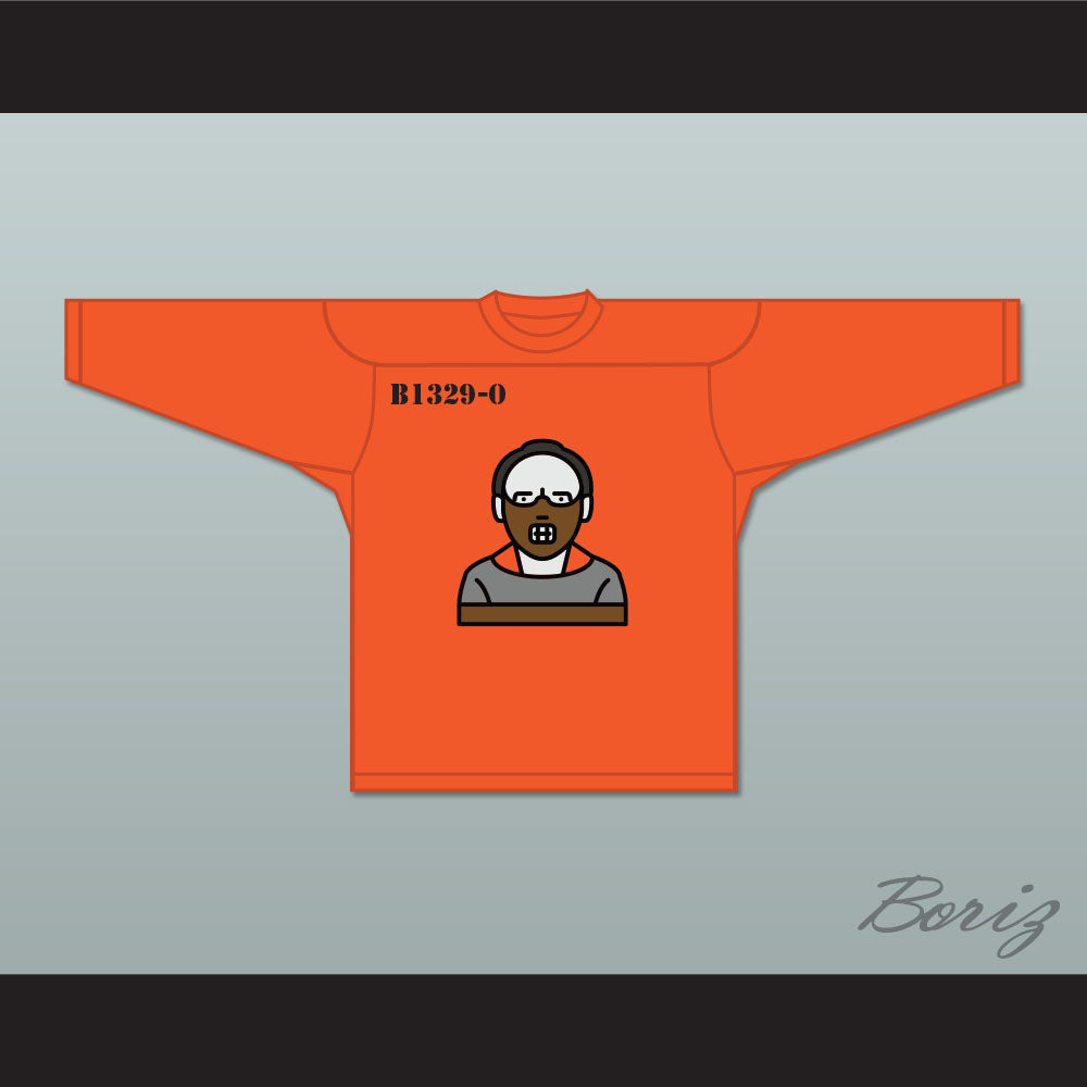 Hannibal Lecter B1329-0 Orange Hockey Jersey