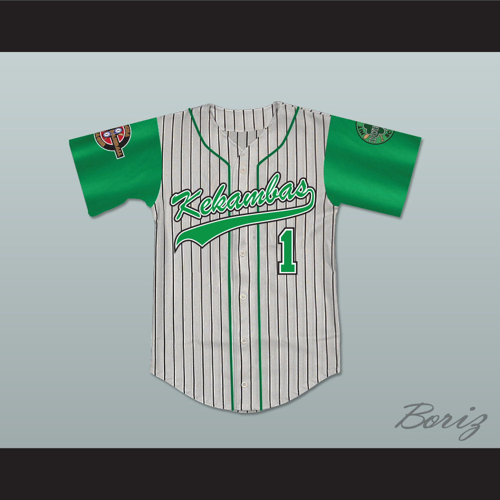 Jarius 'G-Baby' Evans 1 Kekambas Baseball Jersey with ARCHA and Duffy's Patches