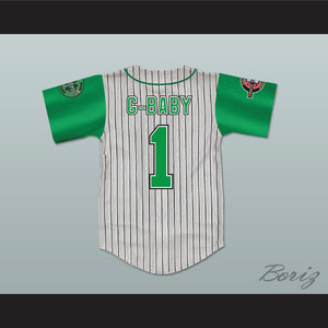 Jarius 'G-Baby' Evans 1 Kekambas Pinstriped Baseball Jersey with ARCHA and Duffy's Patches