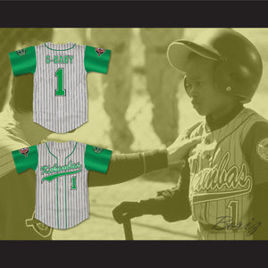 Jarius 'G-Baby' Evans 1 Kekambas Pinstriped Baseball Jersey with ARCHA and Duffy's Patches