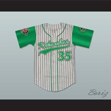 Load image into Gallery viewer, Jefferson Albert Tibbs 35 Kekambas Pinstriped Baseball Jersey with ARCHA and Duffy&#39;s Patches