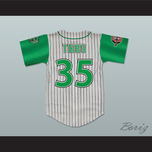 Jefferson Albert Tibbs 35 Kekambas Pinstriped Baseball Jersey with ARCHA and Duffy's Patches